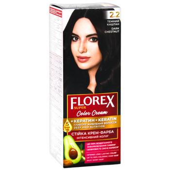 Крем-краска Florex для волос темно-каштановый цвет - купить, цены на Auchan - фото 2