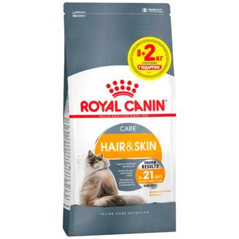 Корм сухий Royal Canin Care Hair & Skin для здоров'я шкіри та шерсті котів 8кг + 2кг - купити, ціни на MasterZoo - фото 1