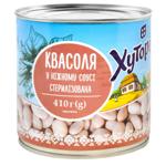 Фасоль Хуторок в белом соусе 410г