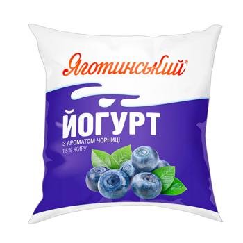 Yagotynsky Yogurt with Blueberry Flavor 1.5% 400g - buy, prices for MegaMarket - photo 1