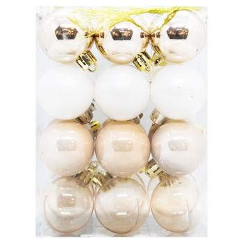 Champagne-Pearl New Year's Balls Set 24pcs*4cm - buy, prices for - photo 3