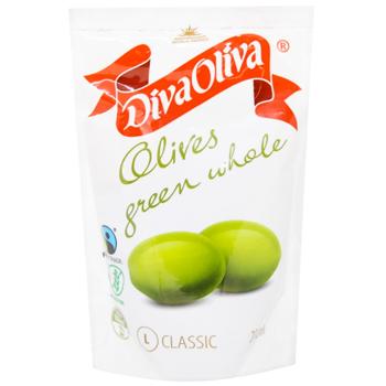 Diva Oliva whole green olives 200ml - buy, prices for MegaMarket - photo 1