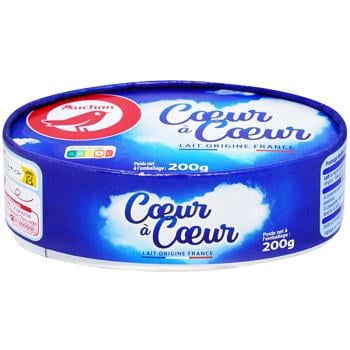 Auchan Coeur a` Coeur Cheese 33% 200g - buy, prices for Auchan - photo 1