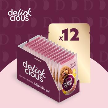 Корм вологий Delickcious Пластівці з індичкою та тропічними фруктами для собак 80г - купити, ціни на - фото 4