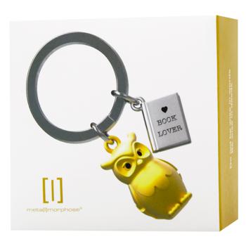 Metalmorphose Owl & Book Key Ring