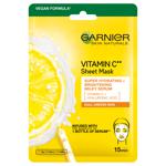 Garnier Skin Naturals Fabric Mask with Vitamin C for Dull and Uneven Skin Tone 28g