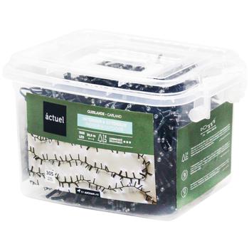 Actuel 1500LED White Garland 9 Programmes 29.9m