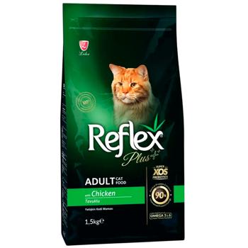 Reflex Plus Adult сухий корм для котів 1,5 кг - курка - купити, ціни на MasterZoo - фото 1