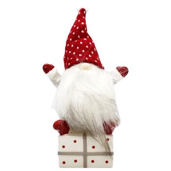 Скарбничка керамічна Гномик на подарунку 21см