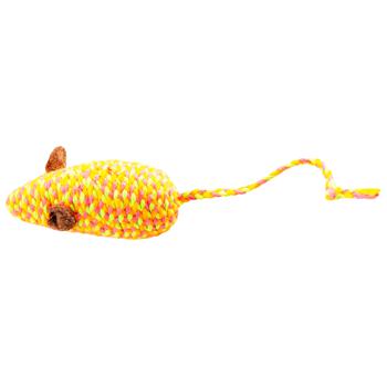 Duvo+ Mouse and Ball with Bell Made of Cotton Rope Toy for Cats 17.5x3.5x4.5cm - buy, prices for MasterZoo - photo 2