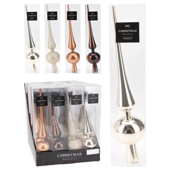 Верхушка на елку Koopman конусная в ассортименте 28см - купить, цены на - фото 2