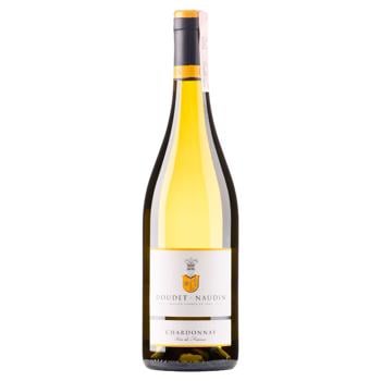 Вино Doudet Naudin Chardonnay белое сухое 13% 0,75л - купить, цены на AlcoHub - фото 1