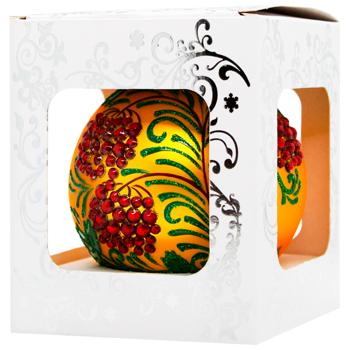 Шар ёлочный Різдвяні Історії Серия стразы Калина 10см - купить, цены на WINETIME - фото 1