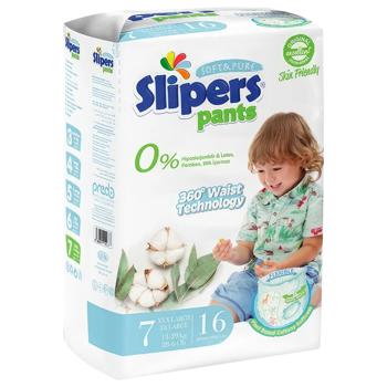 Підгузки-трусики Slipers Junior 7 XXX 17кг + 16шт - купити, ціни на Таврія В - фото 1