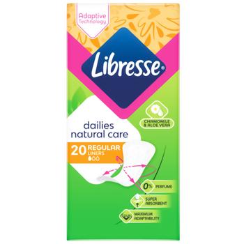 Прокладки щоденні Libresse Natural Care Normal 20шт - купити, ціни на Cупермаркет "Харків" - фото 1