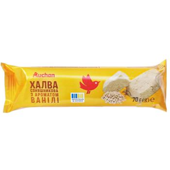 AШАН RB/ХАЛВА СОНЯШ. ВАНІЛЬНА 70Г - купити, ціни на Auchan - фото 1