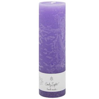 Candy Light Purple Cylinder Candle 6x20cm - buy, prices for - photo 1