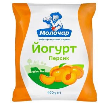 Molochar Peach Flavored Yogurt 1% 400g - buy, prices for Ideal - photo 1