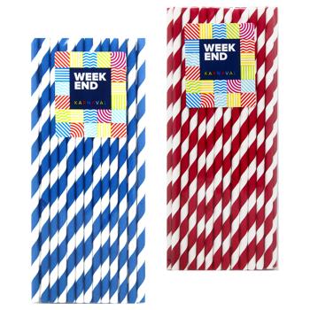 Трубочка паперова Weekend 25шт*19см - купити, ціни на ULTRAMARKET - фото 1