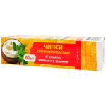 Чипси Субота зі смаком сметани з зеленню 60г