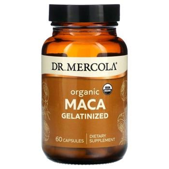 Мака желатинизированная, Maca Gelatinized, Dr. Mercola, органическая, 60 капсул