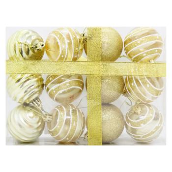 Merry Christmas PVC Ball Decoration 12pcs 6527-P1-235 - buy, prices for MegaMarket - photo 2