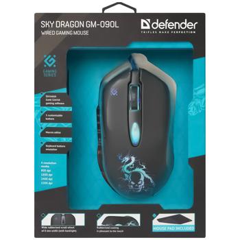 Мышь Defender Sky Dragon GM-090L Black проводная игровая