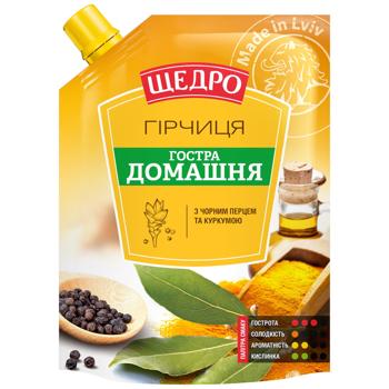 Гірчиця Щедро Гостра домашня 120г - купити, ціни на КОСМОС - фото 1