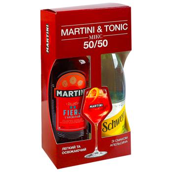 Martini Fiero Red Orange Vermouth 14.9% 0.75l + Schweppes Tonic 1l - buy, prices for NOVUS - photo 2