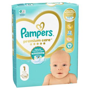 Підгузки Pampers Premium Care Newborn 1 2-5кг 72шт - купити, ціни на METRO - фото 3