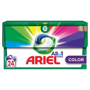 Капсулы для стирки Ariel Pods All-in-1 Color 24шт - купить, цены на МегаМаркет - фото 2