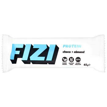 Fizi Chocolade and Almond Protein Bar in Chocolate Glaze 45g