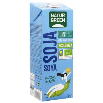 Молоко рослинне NaturGreen з сої з сиропом агави та морськими вапняними водоростями органічне 1л - купити, ціни на Auchan - фото 2