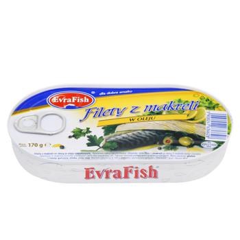 EvraFish Mackerel Fillet in Oil 170g - buy, prices for NOVUS - photo 1