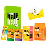 Набір кормів і ласощів для котів Half&Half Турботливий 760 г - асорті