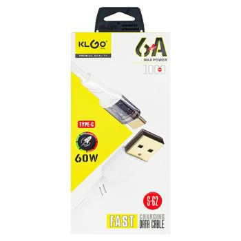 Кабель Klgo для передачи данных 1м USB-Type-C S-62 - купить, цены на КОСМОС - фото 1