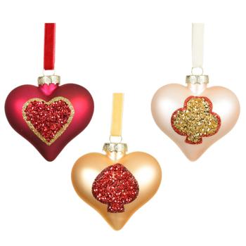 Подвеска Decoris Сердце 8х4х8см в ассортименте