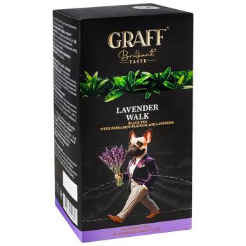 Чай черный Graff Lavender Walk бергамот и лаванда 1,5г*20шт - купить, цены на Идеал - фото 2