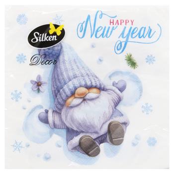 Silken Holiday Gnomes 3-Ply Table Napkins 33x33cm 18pcs - buy, prices for - photo 3