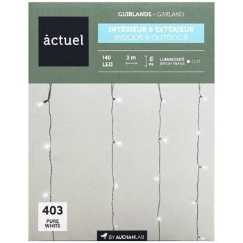 Гірлянда Actuel Штора біла 140 LED 2*2м - купити, ціни на Auchan - фото 2