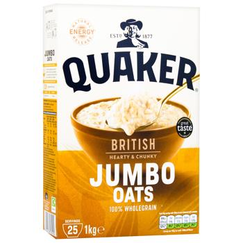 Хлопья овсяные Quaker Original Jumbo цельнозерновые 1кг - купить, цены на METRO - фото 2