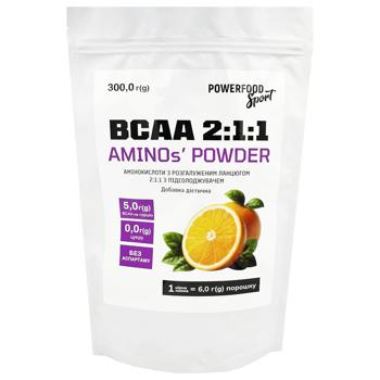 Powerfood Sport Dietary Supplement Amino Acids with Sweetener 2:1:1 300g