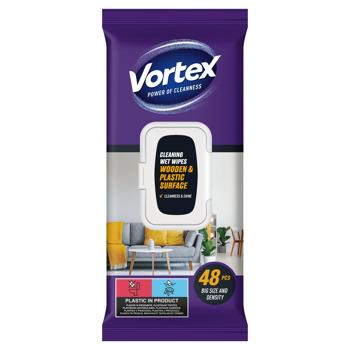 Vortex Wet Wipes for Wooden and Plastic Surfaces 48pcs - buy, prices for - photo 2