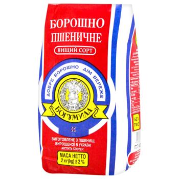 Борошно Богумила пшеничне вищий сорт 2кг - купити, ціни на КОСМОС - фото 1