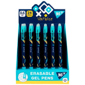 Ручка Yes Ukraine пиши-стирай гелевая автоматическая синий 0,5мм - купить, цены на Auchan - фото 2