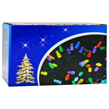 Гірлянда електрична 9м чорний кабель 100 лампочок різнокольоровий - купити, ціни на - фото 3