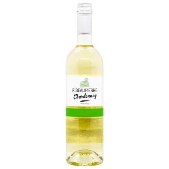 Вино Ribeaupierre Chardonnay біле сухе 12% 0,75л - купити, ціни на METRO - фото 1