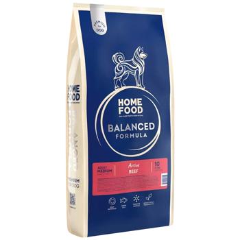 Корм сухой Home Food с говядиной для взрослых собак средних пород 10кг