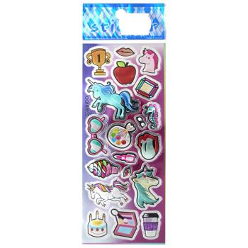 Наклейка пластиковая Единороги лазерная 7*17см - купить, цены на За Раз - фото 1