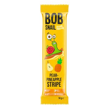 Цукерки Bob Snail Грушево-ананасові cтрайпси 14г